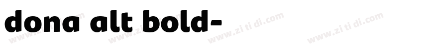 dona alt bold字体转换